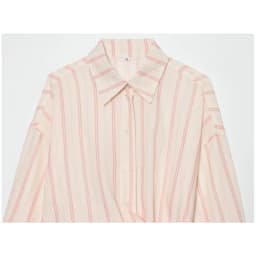 Women's Striped Shirt New 2026 Spring Long Sleeve V Neck Pocket Button Knot Decoration Loose Women Shirt & Blouses Female Tops