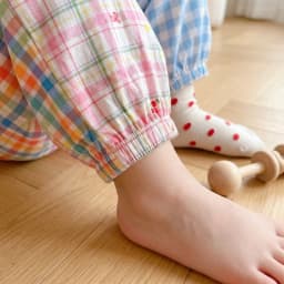 2026 Summer Girls Plaid Print Loose Harem Trousers Kids Cartoon Lightweight Anti Mosquito Long Pants Children Bloomers
