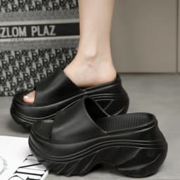 YNPO 10cm High Heel Chunky Sandals Women Fashion Open Toe Eva Platform Slippers Woman Summer Non Slip Thick Sole Slides Female