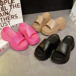 YNPO 10cm High Heel Chunky Sandals Women Fashion Open Toe Eva Platform Slippers Woman Summer Non Slip Thick Sole Slides Female
