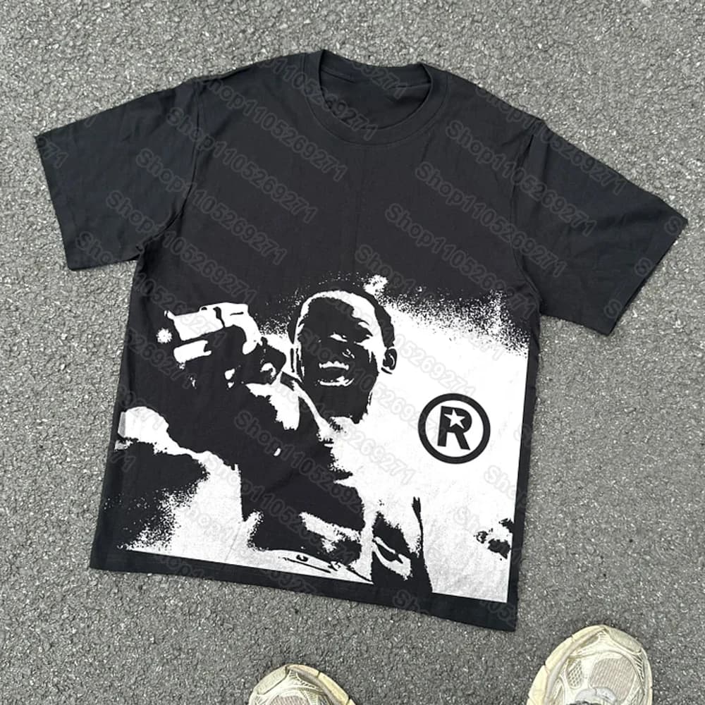 Dough Boy City of God Classic Character Portrait Graphic Print T-shirt Unisex Short-sleeved Street Casual Fashion Tops Clothing