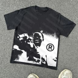 Dough Boy City of God Classic Character Portrait Graphic Print T-shirt Unisex Short-sleeved Street Casual Fashion Tops Clothing