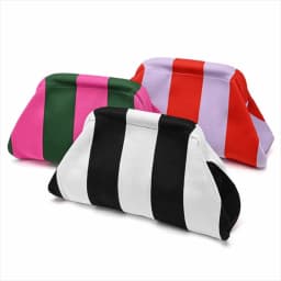 Portable Spring Closure Open Top Colorful Striped Cosmetic Bag Large Capacity Multi-purpose Makeup Pouch Toiletry Bag Gifts