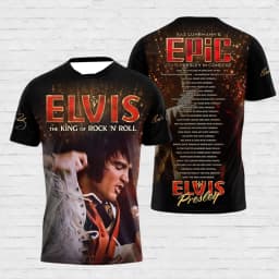 The King of Rock 'n' Rol 3D Print T-Shirt Family Matching Y2K Oversized Quick Drying T-shirt Suitable for Daily and TrainingWear