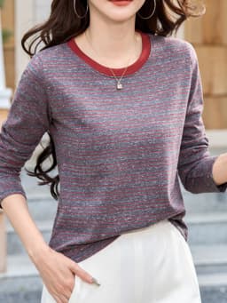 The striped pattern has a strong sense of layering, and the horizontal stripes are lively and cute, allowing you to effortlessly