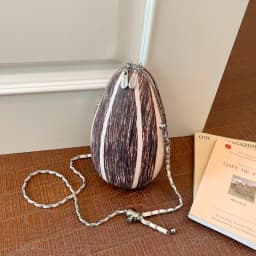 Novelty Sunflower Seed Crossbody Bag Cute 3D Seed-Shaped Chain Purse Funny Design Sense Fashion Mini Shoulder Bag for Women