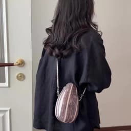 Novelty Sunflower Seed Crossbody Bag Cute 3D Seed-Shaped Chain Purse Funny Design Sense Fashion Mini Shoulder Bag for Women