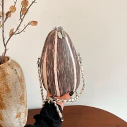 Novelty Sunflower Seed Crossbody Bag Cute 3D Seed-Shaped Chain Purse Funny Design Sense Fashion Mini Shoulder Bag for Women
