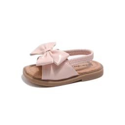 2026 Brand New Style Girls Princess Sandals Fashion Kids Beach Shoes Boho Design with Big Bow-knot Elastic Band Slip-on Sweet
