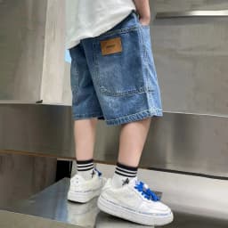Boys Summer Fashion Denim Shorts Kids Casual Loose Thin Knee-Length Trousers 3-12 Years Teenager Outdoor Five-point Pants