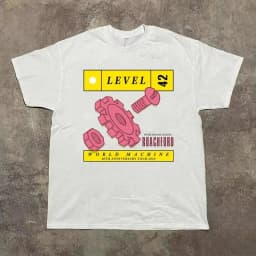 IXSPY Level 42 'World Machine' 40th Anniversary Tour Full T-Shirt Official Merchandise Music Fans and Collectors Men's Clothing