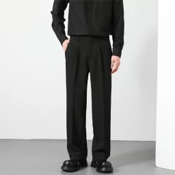 Spring and Summer Men's Loose Suit Pants Korean Style Straight Solid Color Drape Elastic Business Office Casual Trousers Brown