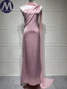 Elegant Women's Summer Sexy Satin Sleeveless Slanted Shoulder Fish Tail Dress Slim Fit Fashion Party Evening Gown