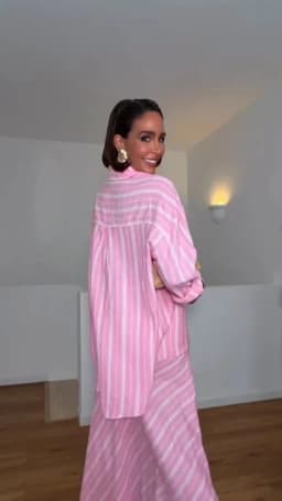 Woman Fashion Stripes Pink Skirt Sets Or Spring Female Single Breasted Full Sleeves Shirts Or Lady Chic Side Split Long Skirts