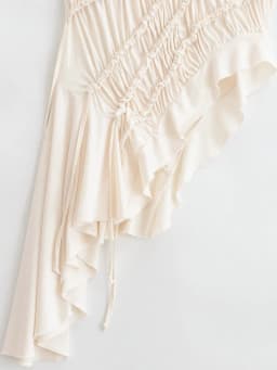 Willshela Women Fashion Beige Pleated Asymmetrical Pullover Tops Vintage O-Neck Sleeveless Female Chic Lady Tank Tops