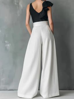Spring/Summer 2026 High-Waist Loose Solid Color Fashionable Casual Pants for Office Versatile Stylish New Arrival