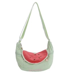 Cute Fresh Fruit Dumpling Bag, Summer Guava Watermelon Pattern Crossbody Bag, Versatile Large Capacity Shoulder Bag for Girls