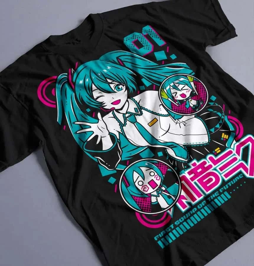 Hatsune Miku Anime Vocaloid Printed T-shirt Summer Men's and Women's T-shirt Trendy Loose Casual Y2K 2026 New Streetwear Tee