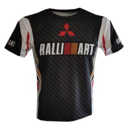 Mitsubishi Ralliart motorsport T-shirt, men's and women's, breathable, quick-drying, stretchy, casual, training, and travel top
