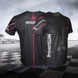 Mitsubishi Ralliart motorsport T-shirt, men's and women's, breathable, quick-drying, stretchy, casual, training, and travel top