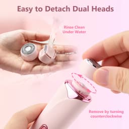 Women's 2-in-1 Dual-Head Electric Razor Painless Bikini Trimmer Wet/Dry Use Detachable Head for Ladies Hair Shaver