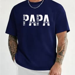 Papa The Man The Myth The Legend Funny T-shirt for Men Clothing Dad T Shirt Short Sleeve Tee Shirt Men T-Shirts Clothes Tops