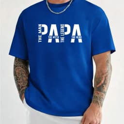 Papa The Man The Myth The Legend Funny T-shirt for Men Clothing Dad T Shirt Short Sleeve Tee Shirt Men T-Shirts Clothes Tops