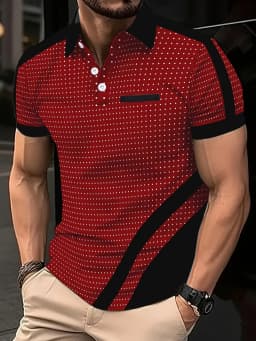 2026 Summer Men's Polo Shirt 3D Printed Pattern Breathable Lightweight Comfortable Casual and Fashionable Outdoor Men's Clothing