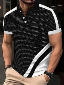 2026 Summer Men's Polo Shirt 3D Printed Pattern Breathable Lightweight Comfortable Casual and Fashionable Outdoor Men's Clothing
