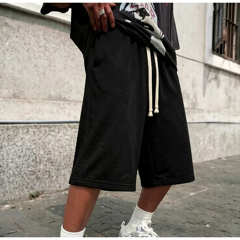 Men's Y2K Casual Solid Color Shorts Summer New Item Suitable for Both Men and Women Casual Sports Shorts