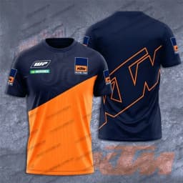 T-shirt à manches courtes col rond co-marqué KTM Racing Team sport décontracté pour les fans de course à porter au quotidien