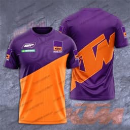 T-shirt à manches courtes col rond co-marqué KTM Racing Team sport décontracté pour les fans de course à porter au quotidien