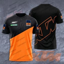T-shirt à manches courtes col rond co-marqué KTM Racing Team sport décontracté pour les fans de course à porter au quotidien