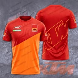 T-shirt à manches courtes col rond co-marqué KTM Racing Team sport décontracté pour les fans de course à porter au quotidien
