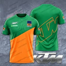 T-shirt à manches courtes col rond co-marqué KTM Racing Team sport décontracté pour les fans de course à porter au quotidien