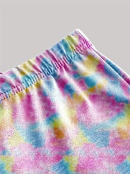 Kids Girls 2-Piece Tie-Dye Cami Crop Top & Biker Shorts Set Summer Casual Streetwear Loungewear Outfit