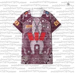 2026 Summer New QLD Maroons State of Origin Indigenous Jersey  Family Matching Y2K T-shirt Suitable for Daily and Training Wear