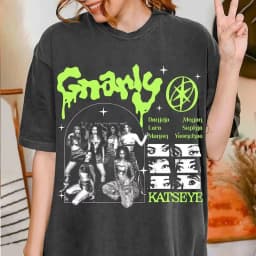 Cotton street wear loose short sleeved top T-shirt retro KATSEYE Gnarly T-shirt suitable for both men and women retro T-shirt