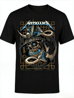 2026 Metallica Band T-Shirt 100% Cotton Graphic Tee Men Women Summer Streetwear Top