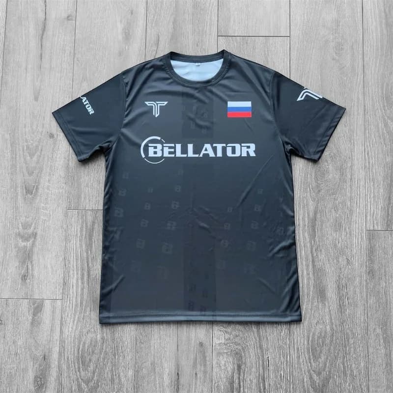 2026 New Men's Fighting Theme T-Shirt, Russian Style Print, Quick-Drying, Breathable, Running, Sports Training Short-Sleeve