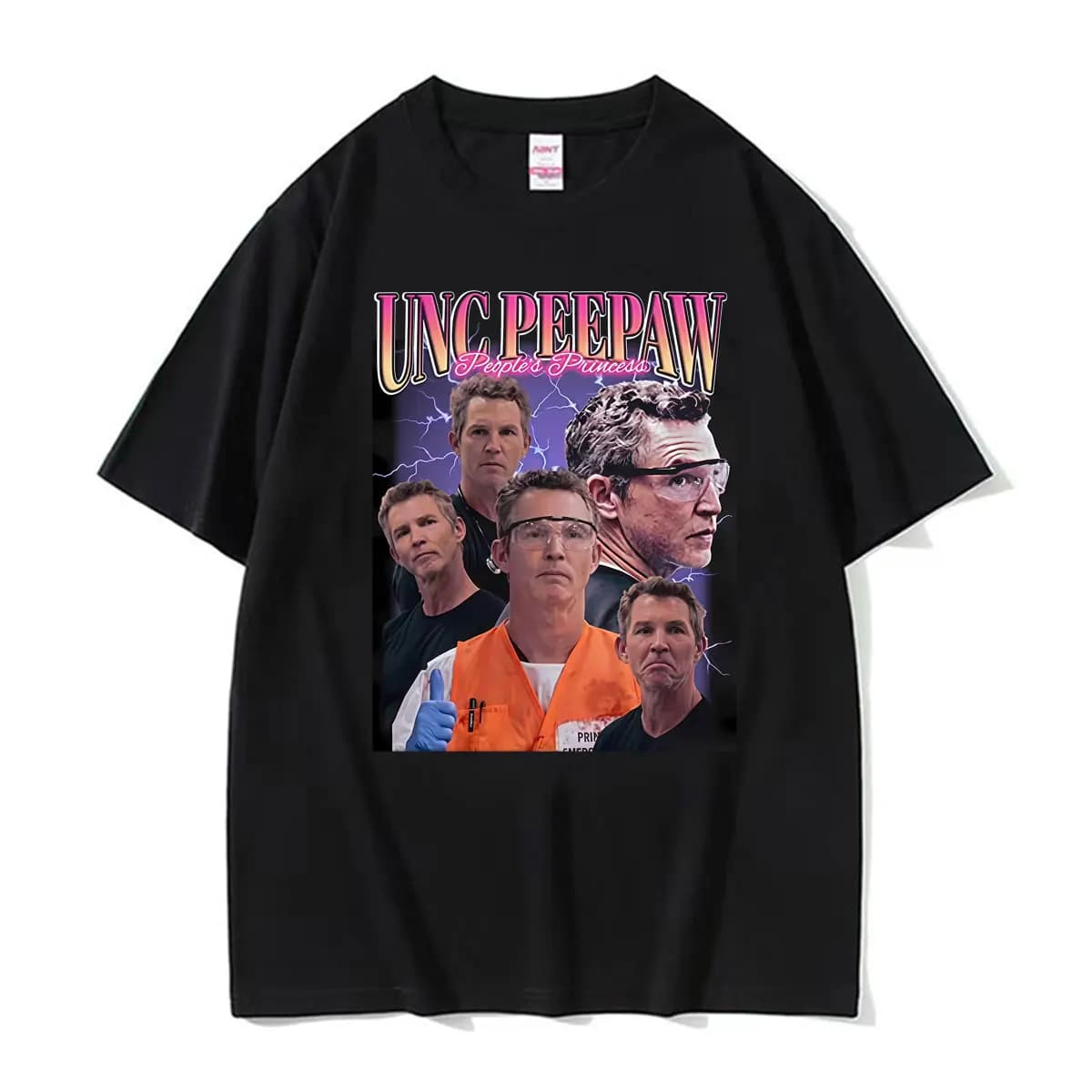 Unc Peepaw People's Princess Vintage Jack Abbott Funny Tee Shirt Men's Clothing Fashion Short Sleeve T Shirt Man Casual T-shirts