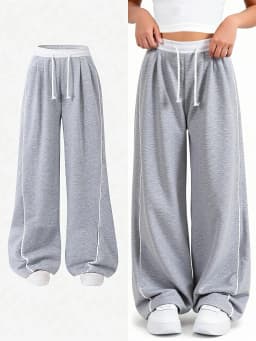 Summer New Style Loose Casual Sports Pants for Teenage Girls, Solid Color Fashionable Loose Casual Pants Suitable for Children Aged 5-13, Versatile Clothing for Home, School, and Outings