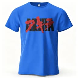 Unisex Akira Anime T-shirt Retro 90s Manga Graphic Print Casual Crew Neck Short Sleeve Loose Cotton Streetwear Tee for Men Women