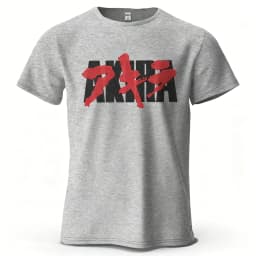 Unisex Akira Anime T-shirt Retro 90s Manga Graphic Print Casual Crew Neck Short Sleeve Loose Cotton Streetwear Tee for Men Women