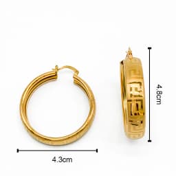 Round Simple 18K Gold Plated Earrings Jewelry Set Circle Hoop Earring for Women Loop Dubai Trendy Wedding Anniversary Gifts