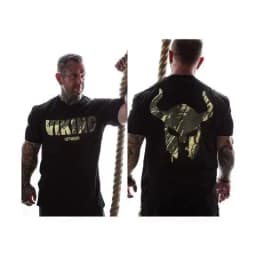 2026 GYM American Muscle Fitness Short Sleeve Men's Printed T-shirt Round Neck Loose Large Size Trend Slim Brother Short Sleeve