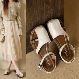 Women'S Braided Sandals Single Strap Hollow Backless Single Shoes Comfortable Roman Soft Sole Simple Women'S Flat Shoes