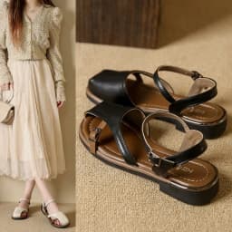 Women'S Braided Sandals Single Strap Hollow Backless Single Shoes Comfortable Roman Soft Sole Simple Women'S Flat Shoes