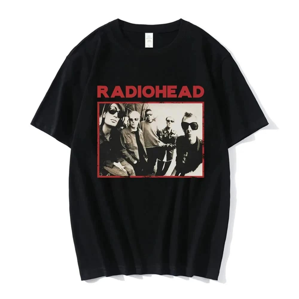 Vintage Classic Radiohead T Shirt Men Tees North America Tour Rock Boy Women's Tshirt Camisetas Hombre Hip Hop Street Casual Top