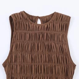 2026 Spring New Product Women's French Simple Medium to Long Sleeveless Round Neck Fluffy Midi Dress